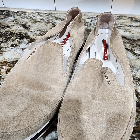 Tan Prada Slip ons - Picture 3 of 8